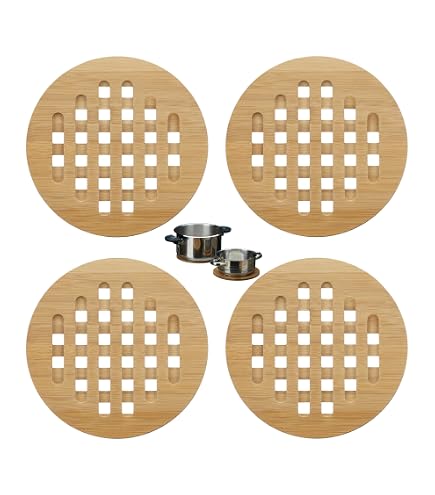 Dessous-de-Plat En Bois FSC - 18 Cm, Protection Table, Style Naturel - 7