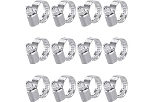 Poppstar Abrazaderas para mangueras de acero inoxidable 12-20 mm con ancho de banda 9 mm, calidad W2 (12 piezas)