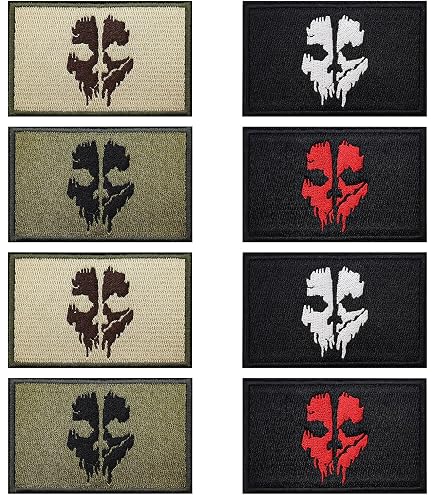 Pilikoll 6 Pezzi Dead Skull Hook & Loop Toppe Militari Adesivi Distintivi Della Militare Toppa Tattica Morale Punisher Patch Per Borsa, Giacca, Jeans, Cappello - 3