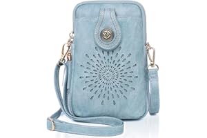 APHISON Designer Phone Bags for Women Crossbody, Sunflower Tassel Vegan Leather Crossbody Mobile Phone Bag, Small Crossbody Bags for Women Phone Purse Up to 6.7 inches with Adjustable Long Strap