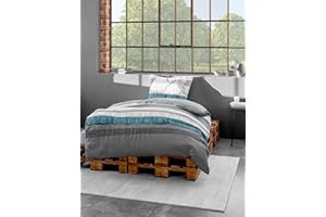 Bierbaum Bettwäsche 6472, Mako-Satin, Designed in Germany, silber 09, 135x200 + 80x80 cm