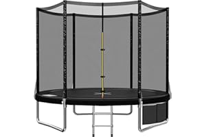 ‎TRIUMPHKEY TRIUMPHKEY Trampolin Outdoor Kinder Ø 183/228cm,– Gartentrampolin mit Sicherheitsnetz, Leiter & Randabdeckung – Kindertrampolin Indoor & Outdoor