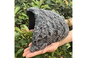 ZXUAQNOE Large Reptile Hide Resin Snake Hides for Ball Pythons, Bearded Dragons, Leopard Geckos - Realistic Simulation Rock Hideouts
