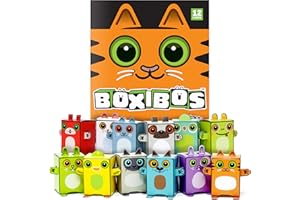 Box Buddies Boxibos Pets - Pack of 12 Mini Box Animals - Paper Craft for Kids, Party Bag Fillers, Pocket Money Toys