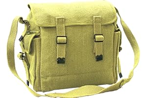 OUTBOUND Canvas Webbing Messenger Bag With Pockets (Mustard)