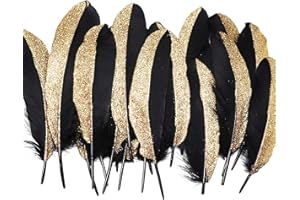 Coucoland Decorazione per feste, 42 pezzi, oro/argento 1920s, Gatsby, decorazione per feste di compleanno, per bambini, fai da te, Halloween, accessori per costume (nero oro)