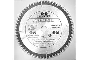 EISENWOLF Inter-Tech Craft 200 mm Hoja de sierra Top calidad Sierra circular para madera 200 x 16 mm x 60Z