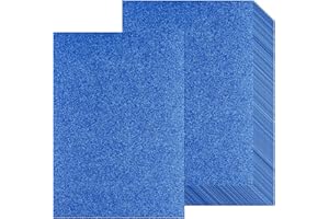 DHAIQC 20 Sheets A4 Blue Glitter Cardstock Paper, Thick Glitter Craft Paper 250gsm Sparkle Cardstock for Scrapbook DIY Art Project Greeting Cards Wedding Birthday Party Decoration (Blue)