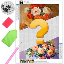 Kit Diamond Painting QINRUBB 5D - Toile Fleurs 30x40cm - Strass Brillant - Déco Maison DIY - Adultes Débutants