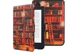 HGWALP Slimshell Custodia per 6" Kobo Clara Colour/Clara BW(2024)/Clara 2E(2022) Rilasciato eReaders, Premium Leggero PU Custodia in Pelle con Auto Sleep/Wake per Kobo Clara Colour 6 pollici-LBY