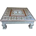 Lage Tafel SucceBuy 120 X 60 X 40 Cm, Rechthoekige Rotan Tafel Met 1 Niveau Voor De Salon