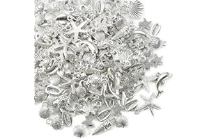 HERZWILD Ciondoli Oceano in Lega 200g Ciondoli Oceano in Lega in Stile Tibetano ciondoli Decorativi per Creazione Gioielli Fai da Te Orecchini Collana Bracciali Monili Ciondoli Perle.