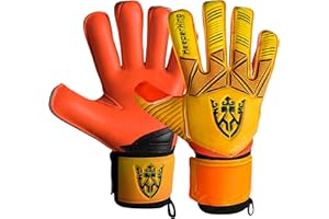 Keeperking Gants de Gardien de But, avec et sans Protection des Doigts, Amovibles, 4 mm, Unisexes, adaptés au Football, pour Adultes, Enfants, Adolescents, Plusieurs Tailles et Couleurs