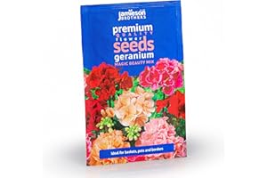 Jamieson Brothers® Geranium Magic Beauty Mixed Flower Seeds (Approx. 8 Seeds) - Grow Beautiful Flowers at Home Or at The Allotment to Attract Pollinators and Add Colour and Fragrance