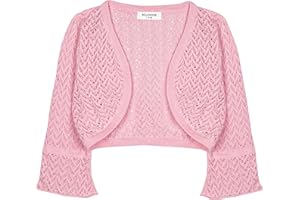 Bolerose Ragazze Manica Lunga Bolero Cardigan a Maglie Larghe Bambini