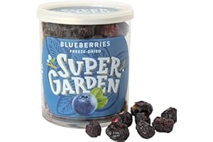 SUPERGARDEN Super Garden Mirtilli liofilizzati - Spuntino salutare - 100% Puro e naturale - Vegano - Senza zuccheri aggiunti - Senza additivi - Senza conservanti - Senza glutine - Senza OGM