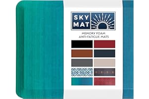 SKY MAT Sky Solutions Tapete antifatiga – Alfombra de cocina acolchada de 3/4 pulgadas de grosor, tapete de escritorio de pie – cómodo en casa, oficina, garaje – antideslizante, duradero y resistente a las