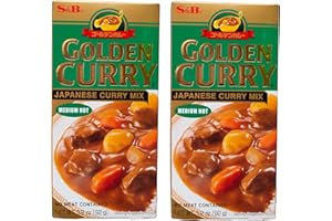 TLT FOODS - PACK 2x S&B Curry Japones en pastilla - Medio Picante - 92g (5x18,4g)
