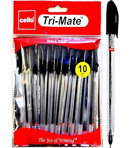 Cello Technotip Balpenset, 10 stuks, zwarte pen Cello Technotip Balpenset, 10 stuks, zwarte pen