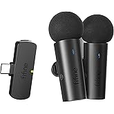 FIFINE 2 Mikrofonlu Kablosuz Yaka Sistemi, YouTube Video R&ouml;portaj Vlog i&ccedil;in Yaka Mikrofonlu Net Ses, Android Telefon/Tablet/I