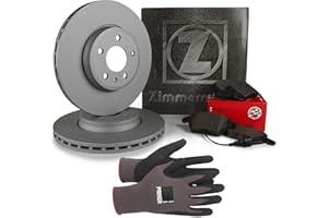 GENERIC Inspektionspaket Zimmermann Bremsen Set inkl. Bremsscheiben Ø 280 mm und Bremsbeläge für vorne, 100% passend für Ihr Fahrzeug, inkl. Priner Montagehandschuhe, AN144