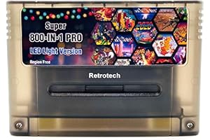 RETROTECH Super 800 In 1 LED EU Shell Version Cartridge For SNES Super Nintendo 16Bit Game Console
