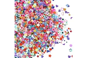 eBoot 100 Grams Multi-shaped Glitter Confetti Colorful Sequins for DIY Crafts, Nail Art and Decoration, Mix Color