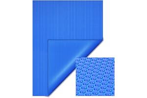 Wiltec Pool Solarfolie 5 x 8 m, blau, Poolheizung aus 400 µ starkem PE Film, Poolabdeckung Poolplane Solarplane rechteckig