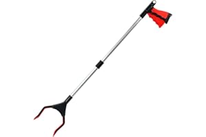 Blosta Greifzange Greifer Rot faltbar 81/42cm Greifer für Senioren, Müllgreifer (müllzange müllgreifer Grabber müllpicker abfallgreifer)