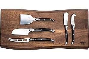 Laguiole Style de Vie Premium Line - Set di 5 coltelli da formaggio, colore: Nero
