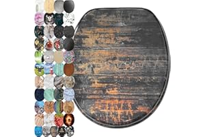 Sanilo Abattant WC, Grande sélection de lunettes de toilette, Finition de haute qualité, Charnières robustes, Fixation facile (Vintage)