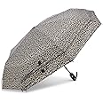 Samsonite Compact Auto Open/Close Umbrella, Grey/Black Cheetah, One size, Modern