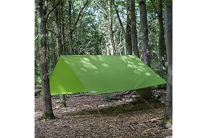 Andes Waterproof Camping Tarpaulin, 3m x 3m, Strong Heavy Duty Ripstop Tarp with Pegs & Guylines Included