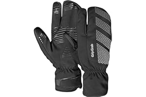‎GRIPGRAB GripGrab Ride Winddichte Deep Winter 3-Finger Lobster Fahrradhandschuhe Warme Gel Gepolsterte Fahrrad Winterhandschuhe
