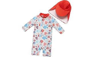BONVERANO Bañador Bebé Niña Manga 3/4 UV 50 + Bañador Enterizo