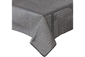 SCHWAR TEXTILIEN Gartentischdecke Tischdecke Weichschaummaterial rutschfest wetterfest 6 Farben (Grau, 160x220cm oval)