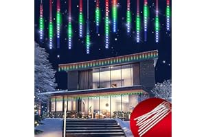Monzana® Luces de Navidad Lluvia Meteoros 50cm 10 Tubos 480 LED Multicolor Exterior Decoración Jardín Resistentes al Agua