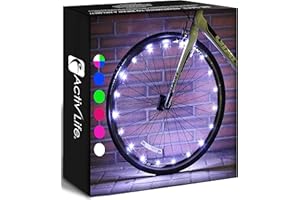 Activ Life Luces LED para Ruedas de Bicicletas Baterías Incluidas. Obtén un 100% de Brillo y Visibilidad Desde Todos los Ángulos para una Máxima Seguridad y Estilo (Conjunto para 1 Rueda)