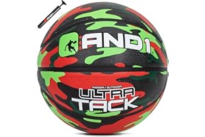 AND1 Ultra Grip Advanced Premium Rubber Basketball (Inflated) OR (Deflated w/Pump Included): Official Regulation Size 7 (29.5”) Streetball, Made for Indoor and Outdoor Basketball Games
