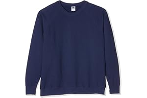 Fruit of the Loom Raglan Sweatshirt Felpa, Opaco Uomo