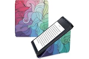 kwmobile Custodia leggìo Compatibile con Kobo Libra 2 - Custodia in Pelle Sintetica con Chiusura Magnetica - Case con Funzione appoggio - Gioco di Colore Fucsia/Blu/Verde