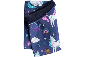 Wollhuhn Öko Mädchen/Jungen/Kinder Warmer Schlupfschal/Halstuch Innen Fleece Gefüttert Viele Motive Winter Übergangszeiten (aus Öko-Stoffen)