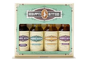 Scrappy's Bitters The New Classics Gift Set, 4 ct, 0.5oz (Lavender, Cardamom, Black Lemon, and Orleans) - Organic Ingredients, Finest Herbs & Zests, No Extracts, Artificial Flavors, Chemicals or Dyes