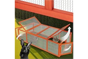 tectake® Clapier Lapin Exterieur Cage Cochon d'Inde Cage Lapin & Autres rongeurs 181 x 90 x 48 cm en Bois imperméable avec Parc XXL Sol sans Fond 2 Portes verrouillables & Toit ouvrant