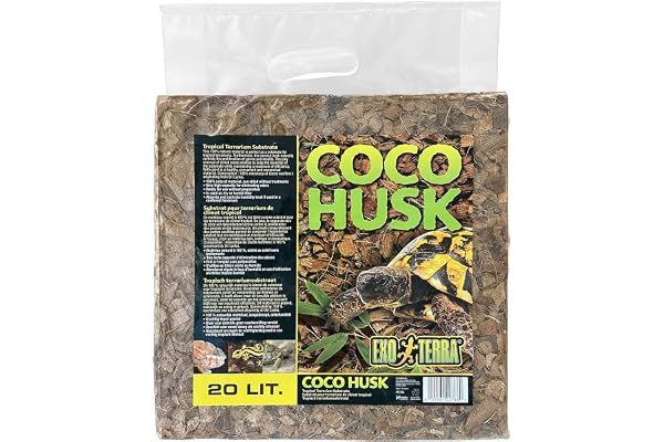 Exoterra Substrat Coco Husk pour Reptiles et Amphibiens 20 L