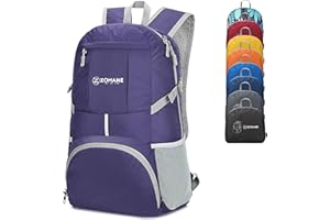 ZOMAKE 35L Sac a Dos Pliable Léger - Sac à Dos Pliable De Randonnée Packable Daypack Pour Femme Homme Sports Et Plein Air