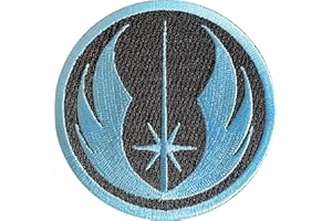 SUPER6PROPS Jedi Order Embroidered Iron on Patch in Blue and Black. Size 75mm in Diameter.