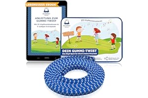 HELDENGUT® Gummitwist Mädchen [inkl. 30 Hüpf-Spiele] - Tolles Outdoor Spiel für Kinder als Gartenspielzeug & zum Schulanfang in der Schultüte als Mädchen Geschenk 7 Jahre oder 5, 6, 8, 9 Jahre