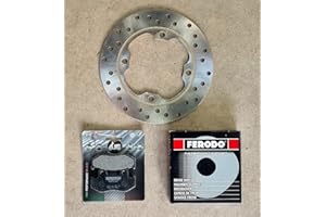 RMS-FERODO Juego de frenos para Honda SH 125, 2001/2008, disco de freno delantero RMS 225162200 + mordazas Ferodo FSB963