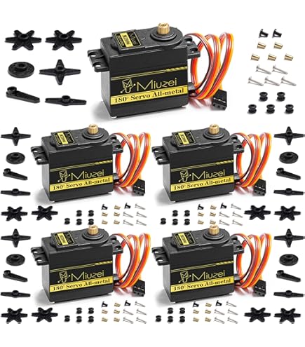 Confezione 3 Micro Servo Motori 9G SG90 – Ingressi In Metallo, 180°, Per Arduino E Progetti RC